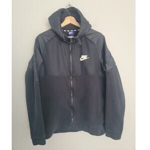 Nike Mens L Tech Fleece Full Zip Hoodie Jacket Black